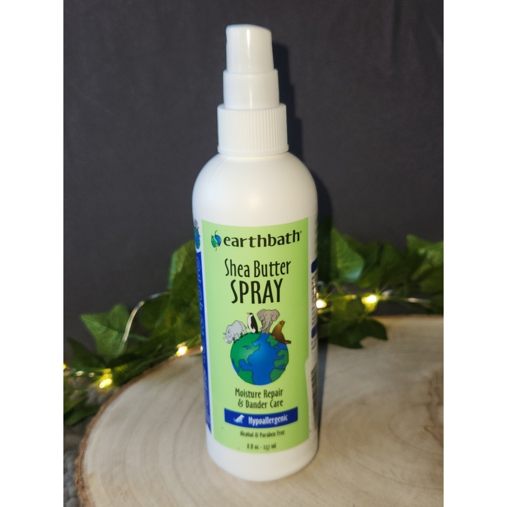EarthBath Shea Butter Spray Moisturizing Pet Spray 8oz~NEW NO LID